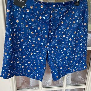 Whiskey Drinks Roundtree & Yorke Blue Graphic Shorts